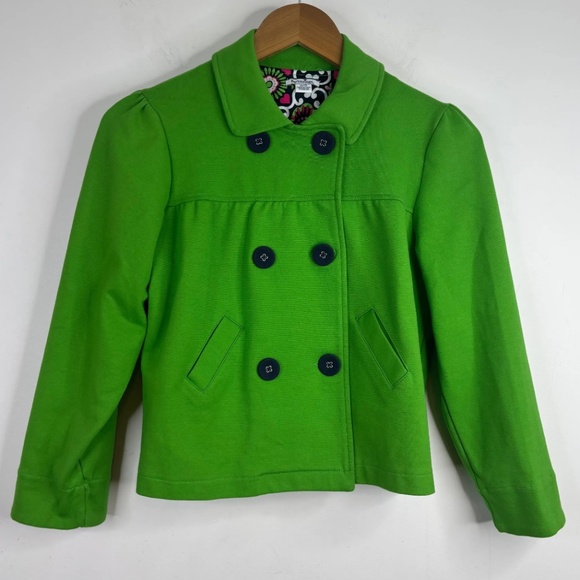 Vintage Hartsrtrings Pea Coat 10-12 Kelly Green Peter Pan Collar Preppy Twee Y2K - Picture 1 of 9
